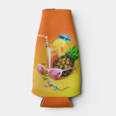 Tropische Drink aangepaste naam flessenkoeler Flesjeskoeler (Voorkant)