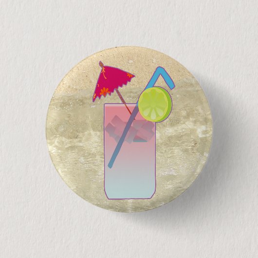 Tropische Drink Button (Voorkant)