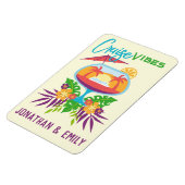 Tropische Drink cruise Vibes Cruise Deurmarkering Magneet (Linkerzijde)