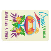 Tropische Drink cruise Vibes Cruise Deurmarkering Magneet (Horizontaal)