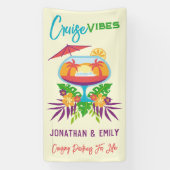 Tropische Drink cruise Vibes Cruise Deurmarkering Spandoek (Verticaal)