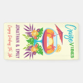 Tropische Drink cruise Vibes Cruise Deurmarkering Spandoek (Horizontaal)