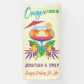 Tropische Drink cruise Vibes Cruise Deurmarkering Spandoek (Verticaal)