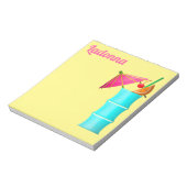 Tropische drink Hawaiiaans blauw geel roze Notitieblok (Linkerzijde)
