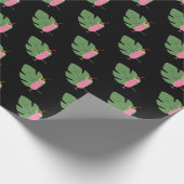 tropische drink op palmblad cadeaupapier (Hoek)