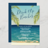 Tropische Drink op stranden Bridal Brunch Kaart (Voorkant / Achterkant)