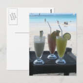 Tropische drinken briefkaart (Voorkant / Achterkant)