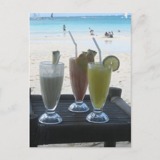 Tropische drinken briefkaart (Voorkant)