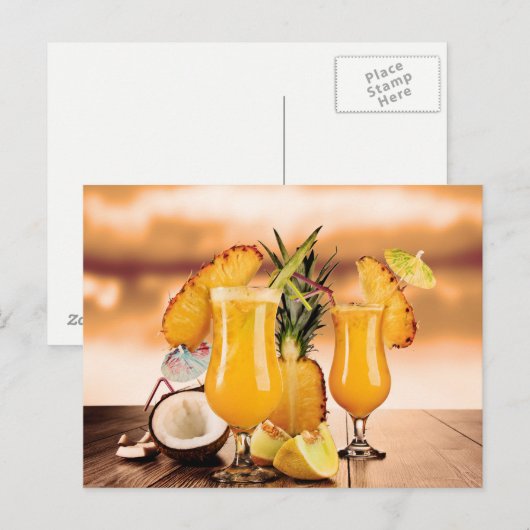 Tropische Drinken Briefkaart (Voorkant / Achterkant)