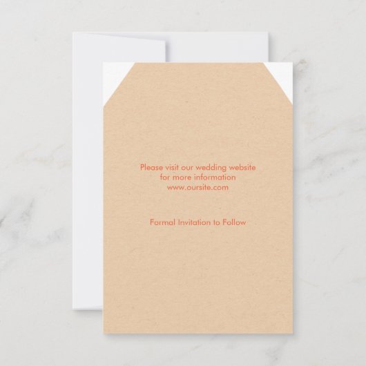 Tropische Drinken Destination Wedding Sla de datum Save The Date (Achterkant)