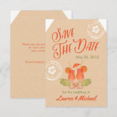 Tropische Drinken Destination Wedding Sla de datum Save The Date (Voorkant / Achterkant)