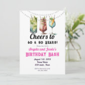 Tropische Drinken dubbel volwassen verjaardag Kaart (Staand voorkant)
