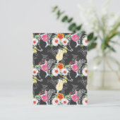 Tropische Drinken met dieren Briefkaart (Staand voorkant)