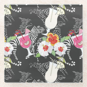 Tropische Drinken met dieren Glazen Onderzetter