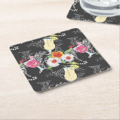 Tropische Drinken met dieren Kartonnen Onderzetters (Schuin)