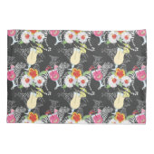 Tropische Drinken met dieren Kussensloop (Achterkant-Links)