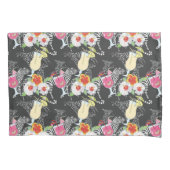 Tropische Drinken met dieren Kussensloop (Voorkant-Links)