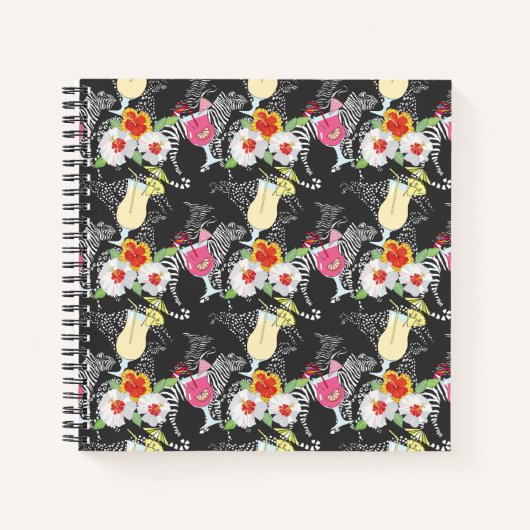Tropische Drinken met dieren Notitieboek (Voorkant)