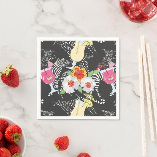 Tropische Drinken met dieren Servet (Insitu)