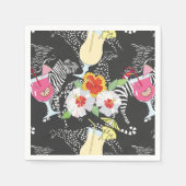 Tropische Drinken met dieren Servet (Voorkant)