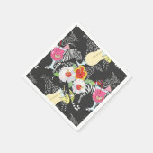 Tropische Drinken met dieren Servet (Hoek)