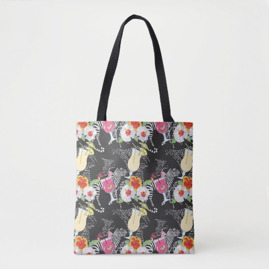 Tropische Drinken met dieren Tote Bag (Voorkant)