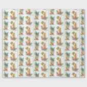 Tropische Drinken op wit Cadeaupapier (Vlak)