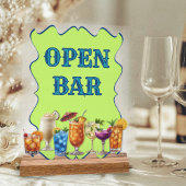 Tropische Drinken Open Bar Ondoorzichtig Acryl Tek Acryl Bord