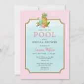 Tropische drinken Poolside Bridal doucheuitnodigin Kaart (Voorkant)