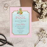 Tropische drinken Poolside Bridal doucheuitnodigin Kaart<br><div class="desc">Fun en elegant Tropische zomerpoolside Bridal doucheuitnodiging met ananas en drink van waterverf. Ideaal voor wat plezier in de zon met je beste meisje in de viering van de bruid. Overeenkomende envelopvoering beschikbaar. Pas aan door op de vakjes "deze sjabloon van het ontwerp"op de rechterkant van het punt uit te...</div>