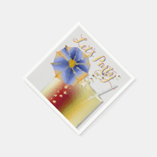 Tropische Drinken Servetten (Hoek)