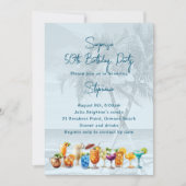 Tropische Drinken Uitnodiging voor een verjaardags (Voorkant)