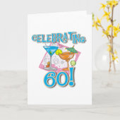 Tropische Drinken vieren 60 Kaart (Gele Bloem)