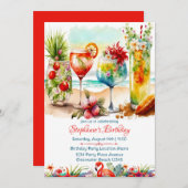 Tropische Drinken Vrouwendag uitnodiging (Voorkant / Achterkant)