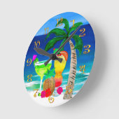 Tropische drinken wandklok (Hoek)