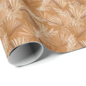 Tropische droge handpalmen: waterverf boho. cadeaupapier (Rol Hoek)