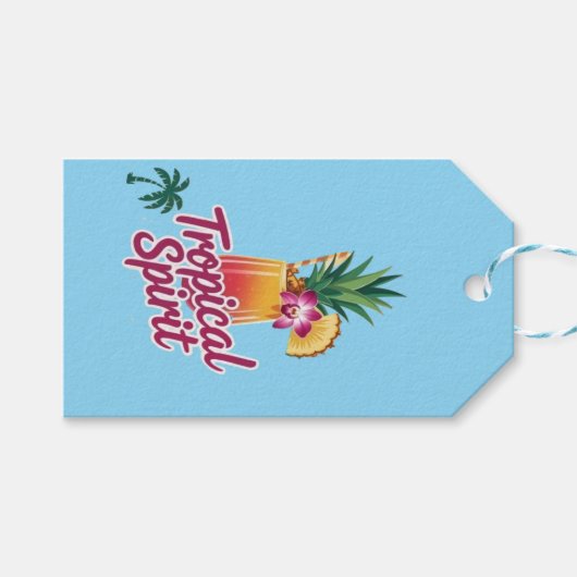 Tropische Dromen Cadeaulabel (Voorkant (Horizontaal))