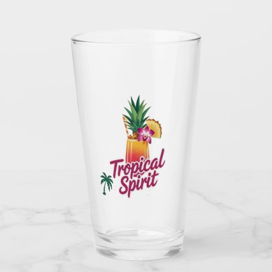 Tropische Dromen Glas (Voorkant)