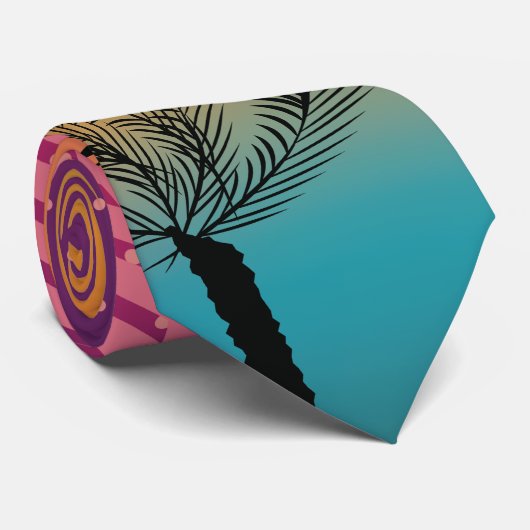 Tropische dromen - Moderne minimalistisch Stropdas (Opgerold)