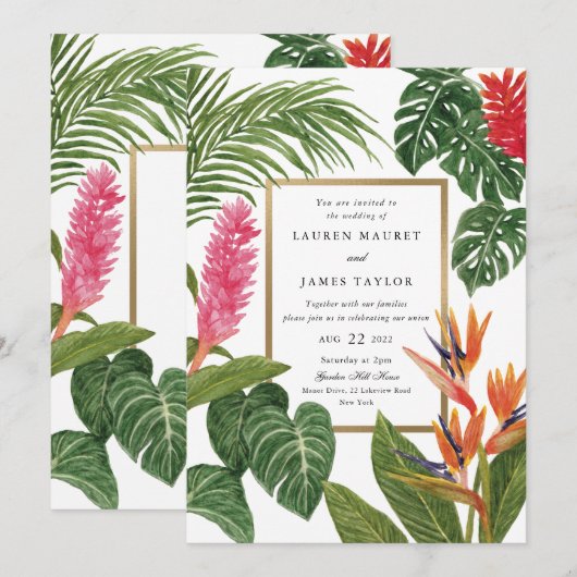 Tropische droom kaart (Voorkant / Achterkant)