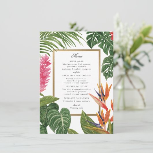 Tropische Droom Menu (Staand voorkant)