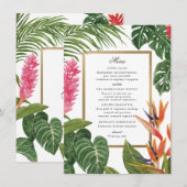 Tropische droom menu (Voorkant / Achterkant)