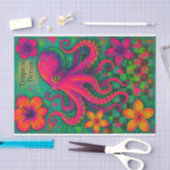 Tropische droom - Neon Octopus Decoupage Papier | (Craft)