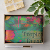 Tropische droom - Neon Octopus Decoupage Papier | (Geschenk)