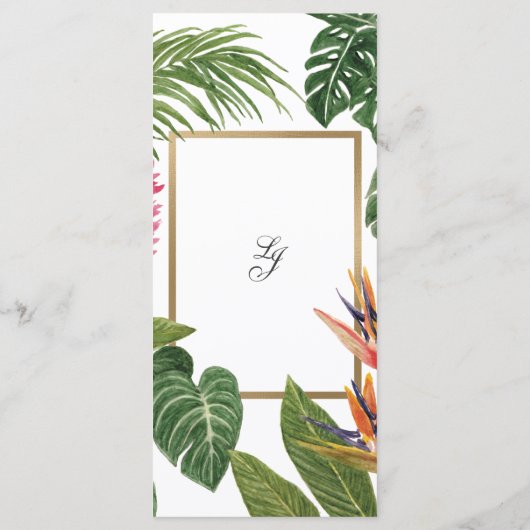 Tropische droom programmakaart (Achterkant)