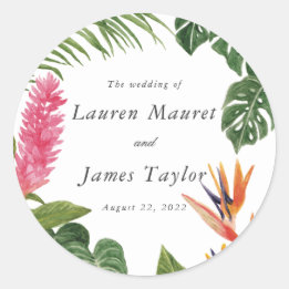 Tropische droom ronde sticker