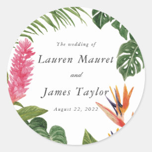 Tropische droom ronde sticker