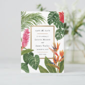 Tropische droom save the date (Staand voorkant)