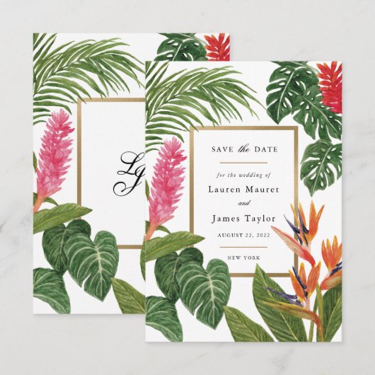 Tropische droom save the date (Voorkant / Achterkant)