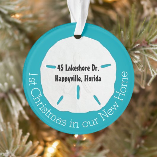 Tropische Eerste Kerstmis Nieuwe Stand Dollar Ornament (Boom)